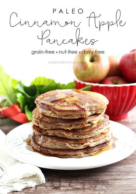 Paleo Apple Recipes, Cinnamon Apple Pancakes, Coconut Flour Pancakes Recipe, Aip Baking, Apple Cinnamon Pancakes, Dairy Free Pancakes, Coconut Flour Pancakes, Paleo Pancakes, Pancake Bites