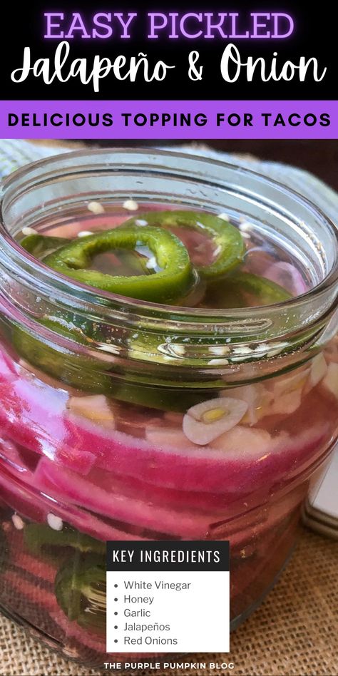 Best Pickled Red Onion Recipe, Pickled Jalapeno Recipe, Pickle Onions Recipe, Pickled Hot Peppers, Jalapeno Relish, Pickled Jalapenos, Red Onion Recipes, Quick Pickled Red Onions, Red Jalapeno