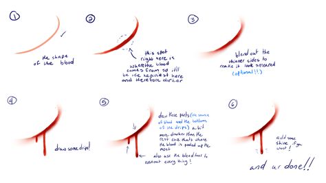 Blood Drawing Reference, Blood Reference Drawing, Blood Tutorial, Blood Render Tutorial, How To Draw Blood, Blood Drawing, Blood Tutorial Digital Art, Drawing Stab Wounds, Gore Tutorial Digital Art