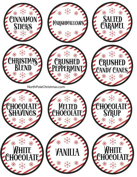 Hot Chocolate Bar Labels, Hot Cocoa Tags, Hot Cocoa Printable, Christmas Inn, Coffee Bar Party, Christmas Hot Chocolate Bar, Hot Chocolate Sign, Hot Cocoa Bomb, Hot Chocolate Spoons