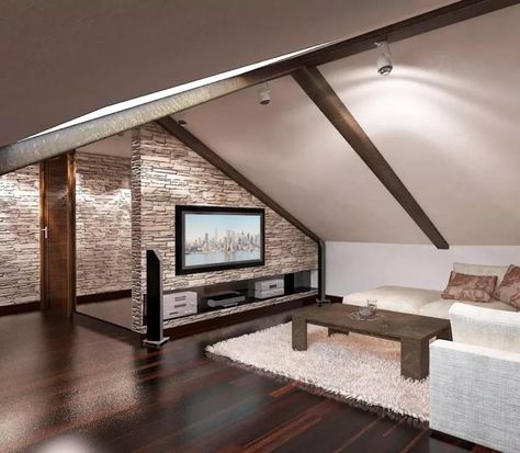 Attic Living Room, Closet Small Bedroom, Attic Makeover, Slanted Walls, Bedroom Closet Storage, Diy Seating, Attic Loft, Loft Stairs, Loft Storage