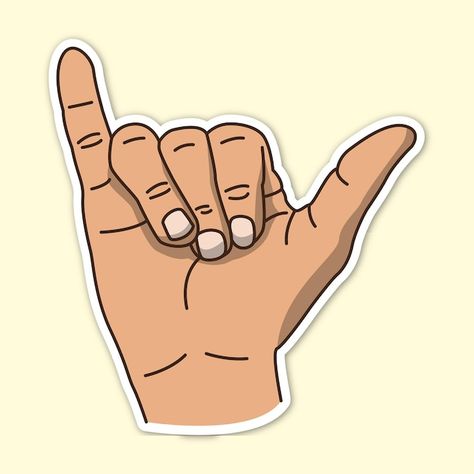 Hang Loose Hand, Hand Poses, Hand Emoji, Human Sketch, Hand Signs, Hand Gestures, Hand Sign, Hang Ten, Hang Loose