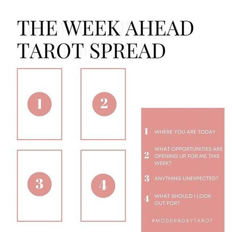 Tarot Spreads Week Ahead, Week Ahead Tarot Spread, Weekly Tarot Spread, Week Tarot Spread, Tarot Meanings Cheat Sheets, Tarot Card Meanings Cheat Sheets, Oracle Card Spreads, Crazy Couple, Tarot Reading Spreads