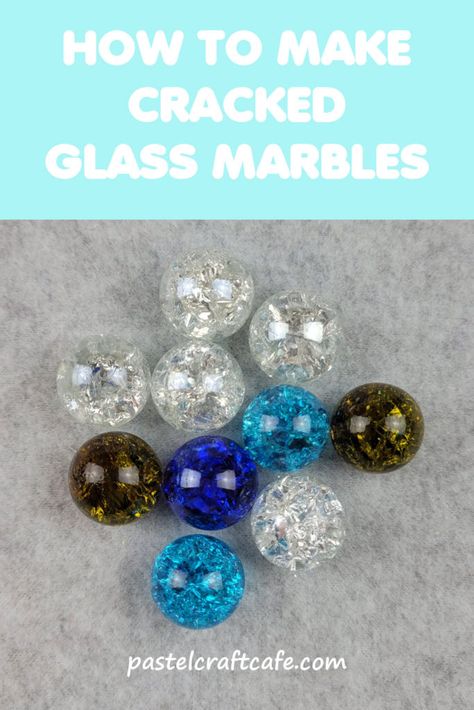 Cracked Marbles Diy, Glass Marbles Table Top, Baked Marbles Diy, Baked Marbles Crafts, Marble Projects Diy Crafts, How To Make Marbles, Cracked Marble Jewelry, Wire Wrapped Marbles Tutorial, What To Do With Marbles