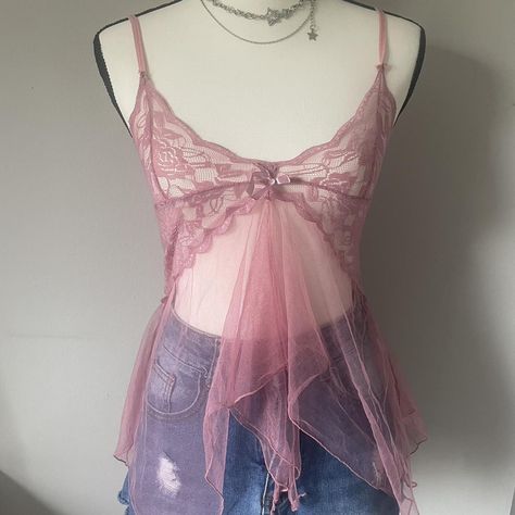 fairycore Y2K lace top ♡ size: xs, s ♡ roughly... - Depop Fairycore Tops, Y2k Lace Top, Fairycore Top, Hawaiian Skirt, Fairy Top, Mermaid Core, Fairy Y2k, Y2k Fairycore, Costume Inspo