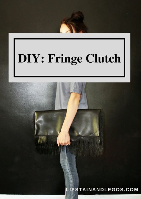 Suede Projects, Diy Leather Clutch, Oversized Clutch Purse, Sewing For Beginners Projects, Clutch Bag Tutorial, Diy Clutch Purse, No Sew Clothes, Diy Clutch Bag, Diy Fringe