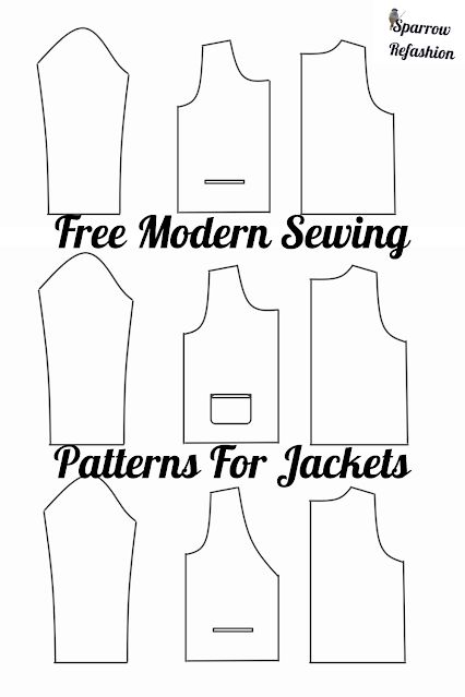 Sparrow Refashion ,Sewing , Thrift flip and refashion Blog o przeróbkach i szyciu ubrań diy Diy Blazer Pattern, Free Blazer Sewing Pattern, Diy Sewing Patterns Free, Free Sewing Templates, Free Fashion Patterns, Pdf Sewing Patterns Free, Free Clothing Patterns, Free Baby Sewing Patterns, Sparrow Refashion