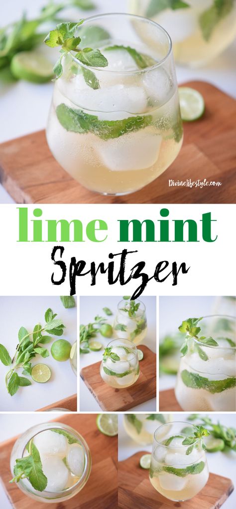 Sparkling Lime Mint Punch, Lemon Mint Mocktail, Mocktail With Mint, Mock Mojito Recipe, Mint Drinks Alcohol, Mint Recipes Drink, Cucumber Mint Mocktail, Green Mocktail Recipe, Non Alcoholic Drinks With Mint