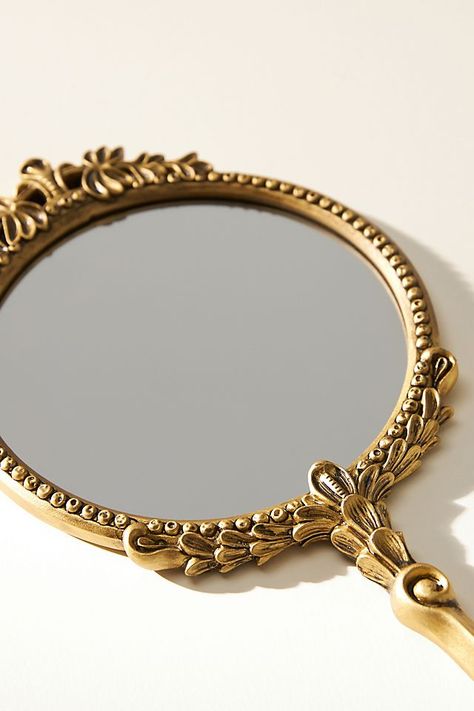 Gold Trinkets Decor, Anthropologie Gleaming Primrose Mirror, Small Antique Mirror, Romantic Mirror, Cottage Mirror, Gleaming Primrose Mirror, Primrose Mirror, Unique Mirror, College Apartment Decor