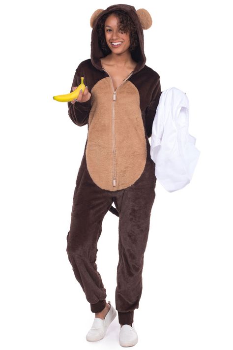 Women's Monkey Jumpsuit with Diaper Diy Monkey Costume, Monkey Costume, Halloween Costumes For Sale, Monkey Costumes, Classy Halloween Costumes, Classy Halloween, Onesie Costumes, Tipsy Elves, Animal Costumes