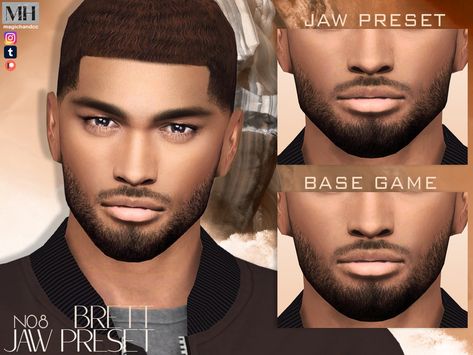 Defined jawline for males (and females) from Teens to Elders - HQ Compatible. Sims 4 Jaw Preset Female, Sims 4 Male Chin Preset, Sims 4 Cc Men Jawline, Sims 4 Cc Lip Presets Men, Sims 4 Cc Male Jaw Preset, Jaw Preset Sims 4 Cc, Sims 4 Cc Men Beards, Sims 4 Male Jaw Preset, Sims 4 Male Lips Preset