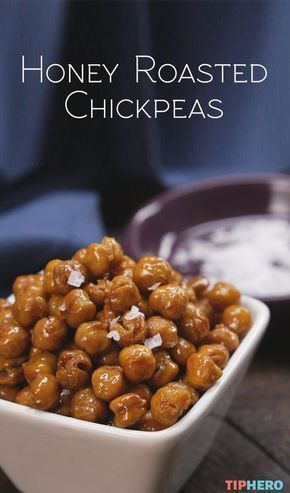 Honey Roasted Chickpeas, Roasted Garbanzo Beans, Chickpea Recipe, Chickpea Snacks, Chickpea Recipes, Honey Roasted, Salty Snacks, Garbanzo Beans, Roasted Chickpeas