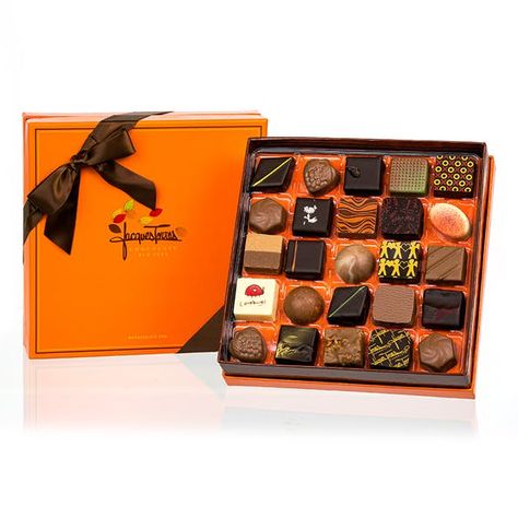 Jacques Torres Chocolate—Ship Nationwide on Goldbelly® White Chocolate Cocoa, Jacques Torres Chocolate, Best Chocolates, Jacques Torres, Chocolate Bonbons, Truffle Gift, Milk Chocolate Ganache, Vanilla Filling, Candied Almonds