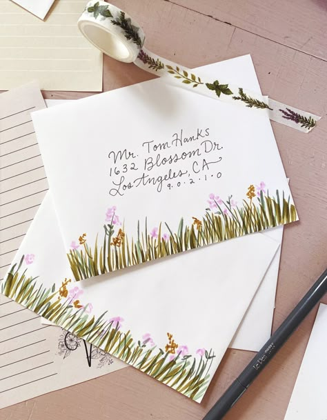 Snail Mail Ideas, Caleb Y Sophia, Art Envelopes, Snail Mail Inspiration, Lily And Val, Snail Mail Art, Snail Mail Pen Pals, Mail Art Envelopes, Mail Ideas