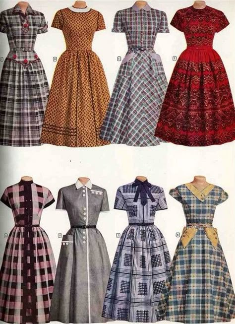 que vestido esta mas bonito Modest Winter Fashion, 1950 Fashion, Design Moda, Look Retro, Fashion 1950s, Montgomery Ward, 50 Style, Retro Mode, Vestidos Vintage