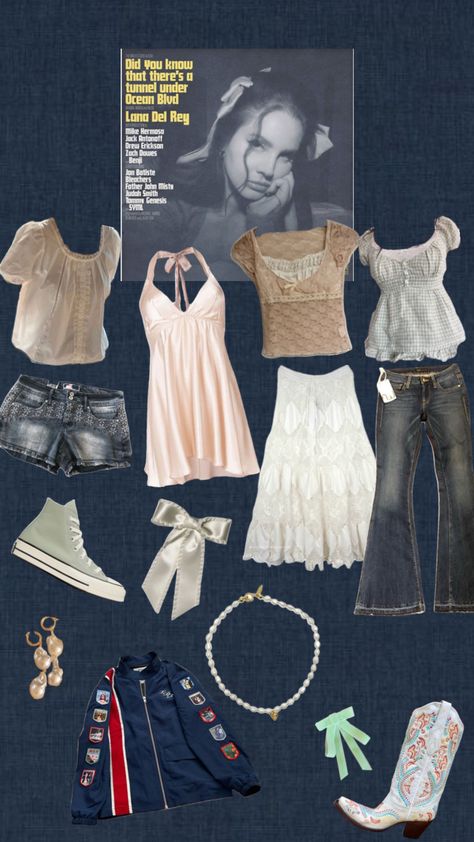 Lana del rey concert outfits inspired by albums- did you you know that there’s a tunnel under ocean blvd #lanadelrey #dykttatuob #ldr #concertoutfit Tunnel Under Ocean Blvd, Lana Del Rey Outfits, Under Ocean, Lana Del Rey Concert, Lana Del Rey Albums, Ocean Blvd, Concert Outfits, Concert Looks, Concert Fits