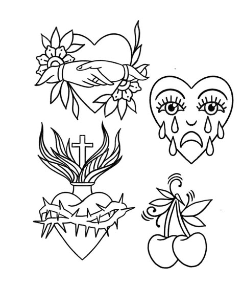 Traditional Tattoos Outlines, American Traditional Tattoos Linework, Old School Tattoo Outline, American Traditional Line Work, Fine Line American Traditional Tattoo, Traditional Line Work Tattoo, American Traditional Tattoo Flash Sheet, Small Traditional Flash, American Traditional Stencil