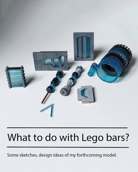 Ralf Langer on Instagram: “Lego Bars Recently many Lego shops sold trans blue bars. Sou you could thousands for a reasonable price. So, what to do with them? I…” Lego Bar, Lego Zombies, Lego Hacks, Lego Frame, Lego Techniques, Lego Accessories, Lego Diy, Lego Creative, Lego Builder