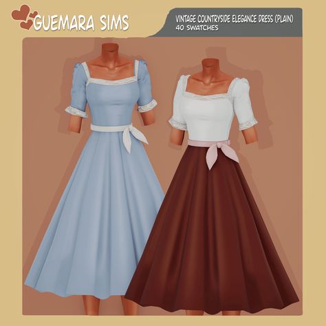 Sims 4 50s Cc Patreon, Vintage Outfits Sims 4 Cc, Sims 4 Cc 1980s Clothes, Sims 1950s Cc, Sims 4 50s Dress, Sims 4 Apron Dress, 1940 Sims 4 Cc, 1950 Sims 4 Cc, Sims 4 Pinup Cc