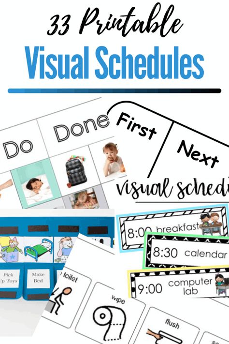 Free Printable Visual Schedule, Schedule For School, Toddler Visual Schedule, Printable Visual Schedule, School Visuals, Visual Schedule Printable, Visual Schedule Preschool, Schedule Printable Free, Aba Activities