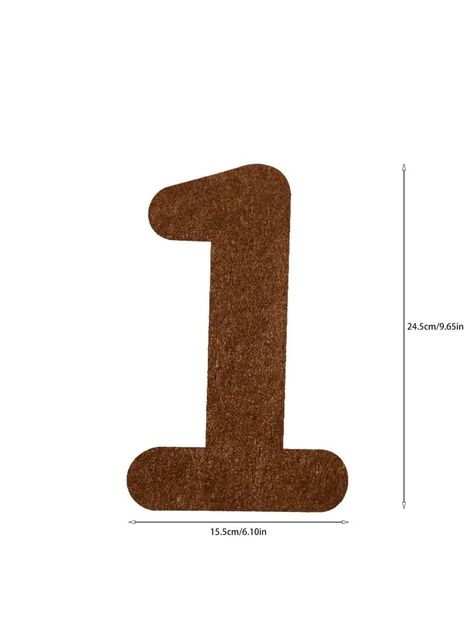 1pc Simple Style Number One, Letter And Number Wall Sticker For Baby's 1st Birthday Party Decoration And Photography Prop | SHEIN USA Number 1 Standee, How To Make A Number 1 Out Of Cardboard, Number One Cutout, Wood Numbers Birthday, Number 1 Silhouette, Number Wall, Baby Boy Tops, 1st Birthday Party Decorations, Color Cafe