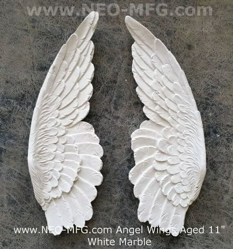 Angel Wing Statue, Angel Wings Wall Art, Angel Wings Wall Decor, Angel Wings Wall, Wing Wall, Glass Garden Art, Wings Art, Faux Finish, Glass Garden