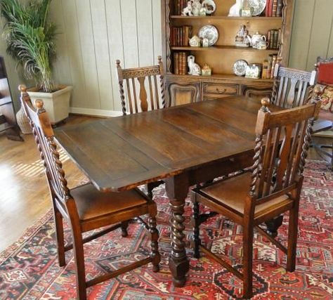 Antique English Barley Twist Table Game Kitchen Dining Draw Leaf Dark Barley Twist Furniture, Western Dining Room, Antique Dining Room Chairs, Barley Twist Table, Antique Dining Rooms, Draw Leaf Table, Antiquing Furniture Diy, Maple Furniture, Draw Leaf