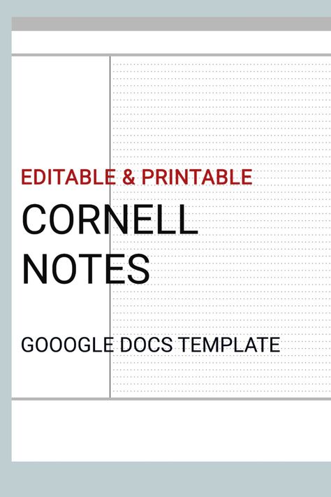 The Simple Cornell Notes Google Docs Template is specifically crafted to provide a clean and intuitive design. With ample space for writing, you can capture key points, summaries, and reflections without feeling constrained. The minimalist layout ensures that your notes are easy to read and navigate, allowing you to focus on the content rather than the format. Printable Notes Templates, Cornell Notes Template, Free Halloween Coloring Pages, Cornell Notes, Docs Templates, Intuitive Design, Minimalist Layout, Printable Notes, Class Notes