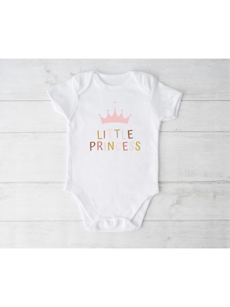 little princess, little princess onesie, little princess t-shirt , baby girl onesie, baby girl digital art, little princess digital art, little princess with crown SVG Disney Princess Onesie, Onesie Diy, Cricket Designs, Princess Onesie, Princess Clothing, Disney Baby Clothes, Princess Svg, Newborn Onesies, Princess Baby