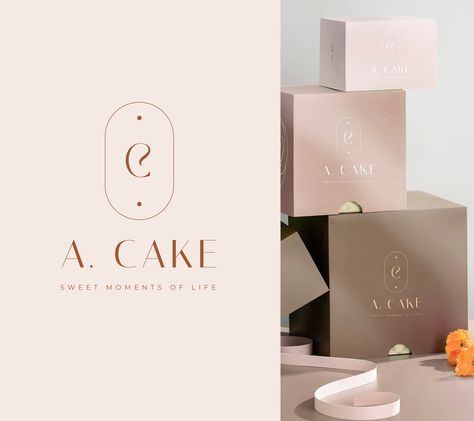 Premade Cake Logo Design, Modern Bakery Elegant Logo, Simple Cakery Branding Kit, Sweet Dessert Logo, Initial Logo, Cookie Logo, Cafe Logo - Etsy Logo For Sweets Business, Dessert Logo Design Sweets, Cakery Logo, Cakes Logo, Cake Logos, Logo Dessert, Cookie Logo, Logo Sweet, Logo Cafe