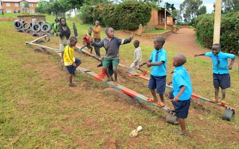 10 Creative DIY School Playground Ideas - Playground Ideas Playground Ideas Old School Playground, School Playground Ideas, Playground Ideas, Diy School, Diy Playground, School Playground, Tanzania, A Child, Old School