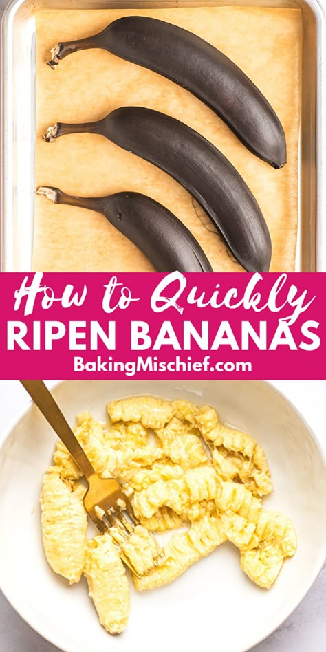 How To Make Bananas Ripe Fast, How To Ripen Bananas Quickly Ovens, How To Brown Bananas Fast, Ripen Bananas In Oven, How To Quickly Ripen Bananas, Ripening Bananas Quickly, How To Ripen Bananas, Unripe Banana Recipes, How To Ripen Bananas Quickly