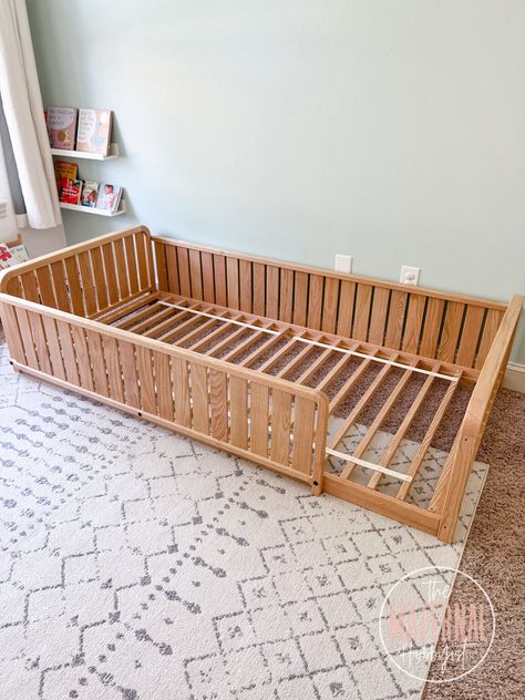 How to Create a Montessori Toddler Bedroom: A Step-by-Step Guide – The Maternal Hobbyist Floor Bed Hack, Montesorri Bedroom Toddler, One Year Old Room, Toddler Floor Bed Ideas, Double Floor Bed, Diy Floor Bed, Montessori Toddler Bedroom, Floor Bed Toddler, Montessori Toddler Rooms