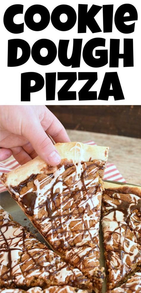 What To Make With Pizza Dough Besides Pizza, Recipes With Store Bought Cookie Dough, Cookie Dough Pizza Recipe, Dessert Pizza With Pizza Dough, Cookie Dough Pizza, Desert Pizza, Cookie Dough Dessert, Easy Macaroons, Chocolate Chip Pizza