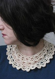 VIntage inspired crochet necklace / collar | It is inspired … | Flickr Crocheted Collar, Crochet Collars, Col Crochet, Crochet Collar Pattern, Crochet Lace Collar, Lace Necklace, Crochet Collar, 자수 디자인, Flower Lace