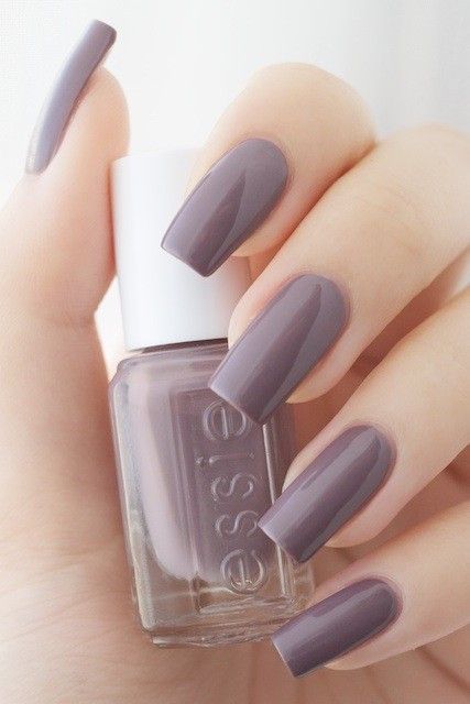 Nails Finger Designs, Grey Nail, Nail Paint Shades, Grey Nail Polish, Nagellack Trends, Purple Nail Polish, Nagel Tips, Purple Nail, Nail Colours