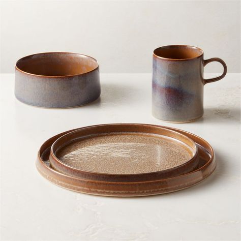 Prado 4-Piece Multicolor Dinnerware Set with Soup Bowl with Reactive Glaze Dishwasher Safe Dinnerware, Handmade Pottery Dinnerware Sets, Dinnerware Sets Rustic, Blue Dinnerware Sets, Dishware Sets, Handmade Dinnerware, Blue Dinner Plates, Blue Dinnerware, Blue Coffee Mugs