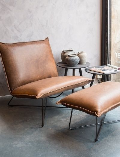 Leather Living Room Furniture, Lounge Chair Design, Leather Lounge Chair, Leather Lounge, Apartment Furniture, Living Room Furniture Chairs, New Living Room, Apartment Living Room, Room Chairs