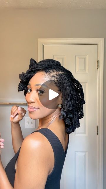 Sister Locs With Curls, Micro Loc Hairstyles For Women, Sisterlocks Updo Style, Sisterlock Curls, Medium Length Micro Locs Styles, 300 Microlocs, Bob Sisterlocks, Sisterloc Hairstyles For Women, Curl Micro Locs