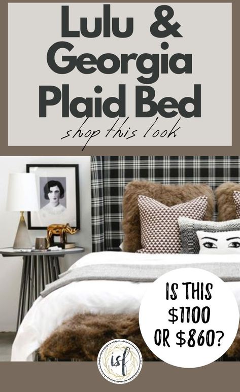 This gorgeous Lulu Plaid Upholstered Bed, Upolstered Bed, Plaid Bed, Georgia Style, Lulu Georgia, Dreams Beds, Lulu And Georgia, I Spy, Upholstered Bed