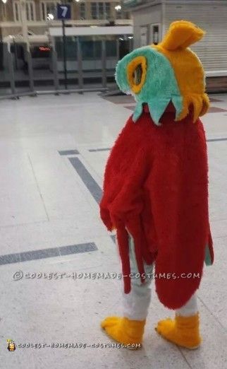 Coolest Hawlucha from Pokemon Costume Pokemon Costumes, Oyster Card, Homemade Costumes, Rainy Day, Made It, Dinosaur Stuffed Animal, Red White, To Create, Pokemon