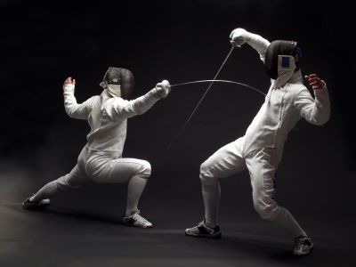 Fencing Fencing Sport, Clever Comebacks, Front Yard Fence, Modern Fence, Sport Photography, Dynamic Poses, Action Poses, Sports Photography, Two People