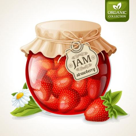 Homemade Strawberry Jam, Food Clipart, Blackberry Jam, Jar Design, Jam And Jelly, Blueberry Jam, Jam Jar, Jams & Jellies, Raspberry Jam