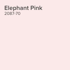 BM / Elephant Pink Elephant Pink Benjamin Moore, Bm Meadow Pink, Behr Pink Elephant, Benjamin Moore Soft Pink Paint Colors, Faint Pink Paint Color, Benjamin Moore Fairest Pink, Benjamin Moore Pink, Pastel Paint Colors, Girls Room Paint