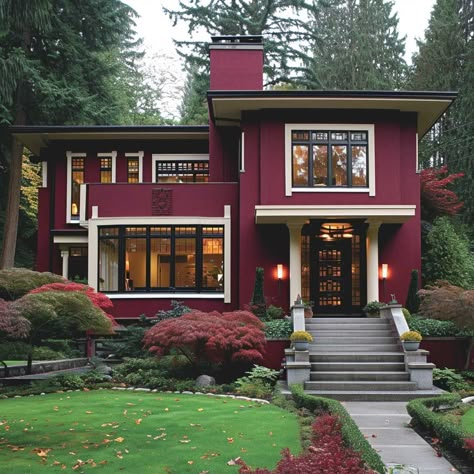 Colours For Exterior Of House, Best House Colors Exterior Modern, Painting Ideas Outside House Colors, Colour Combination Exterior House, Two Color House Exterior, Ivory Exterior House Color, Colour Combination For Exterior House, Home Exterior Colour Combination, Burgundy House Exterior