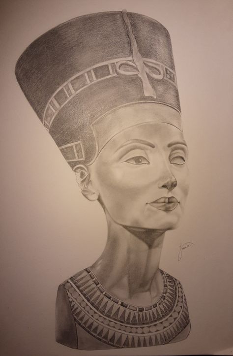 Bamboo Art Painting, Celestial Tattoo, Egyptian Queen Nefertiti, Queen Nefertiti, Egyptian Tattoo, Art Deco Illustration, Bamboo Art, Egyptian Queen, Pen Drawings