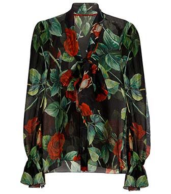 Silk Chiffon Blouse, Printed Silk Shirt, Bow Shirts, Georgette Blouse, Christy Turlington, Bow Blouse, Christopher Kane, Dolce E Gabbana, Chiffon Blouse