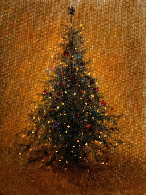 Holiday Art Prints, Christmas Painting Ideas, Pick Art, Artfully Walls, Christmas Tree Art, Rough Texture, Christmas Painting, Love Canvas, Castle House