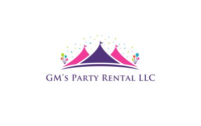 party rental brand design with three tents in pink and purple and flags on top. Party Rental Website Design, Event Rental Logo Design, Party Rental Logo, Vacation Rental Logo, Rental Car Logo, Create Logo, Design Maker, Online Entrepreneur, Party Rentals