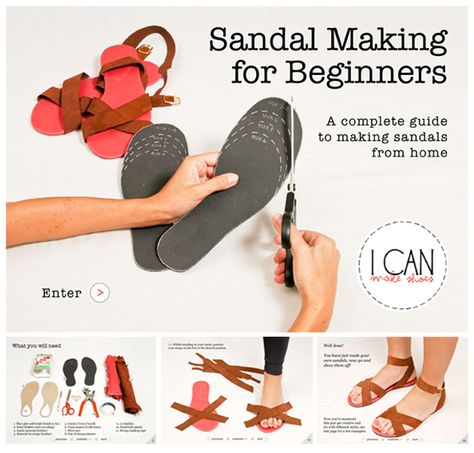 getting ready for summer. Also a cool idea is that you can put jewels and make other designs on the sandal straps. Diy Leather Slippers, Earthing Shoes, Stitching Diy, Make Your Own Shoes, Moccasin Pattern, Making Shoes, Make Shoes, Diy Sandals, Shoe Making